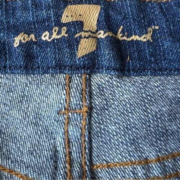 7 For All Mankind ''A'' Pocket wide and flare leg Casual Blue Denim Jean…Size 30 - Picture 3 of 12
